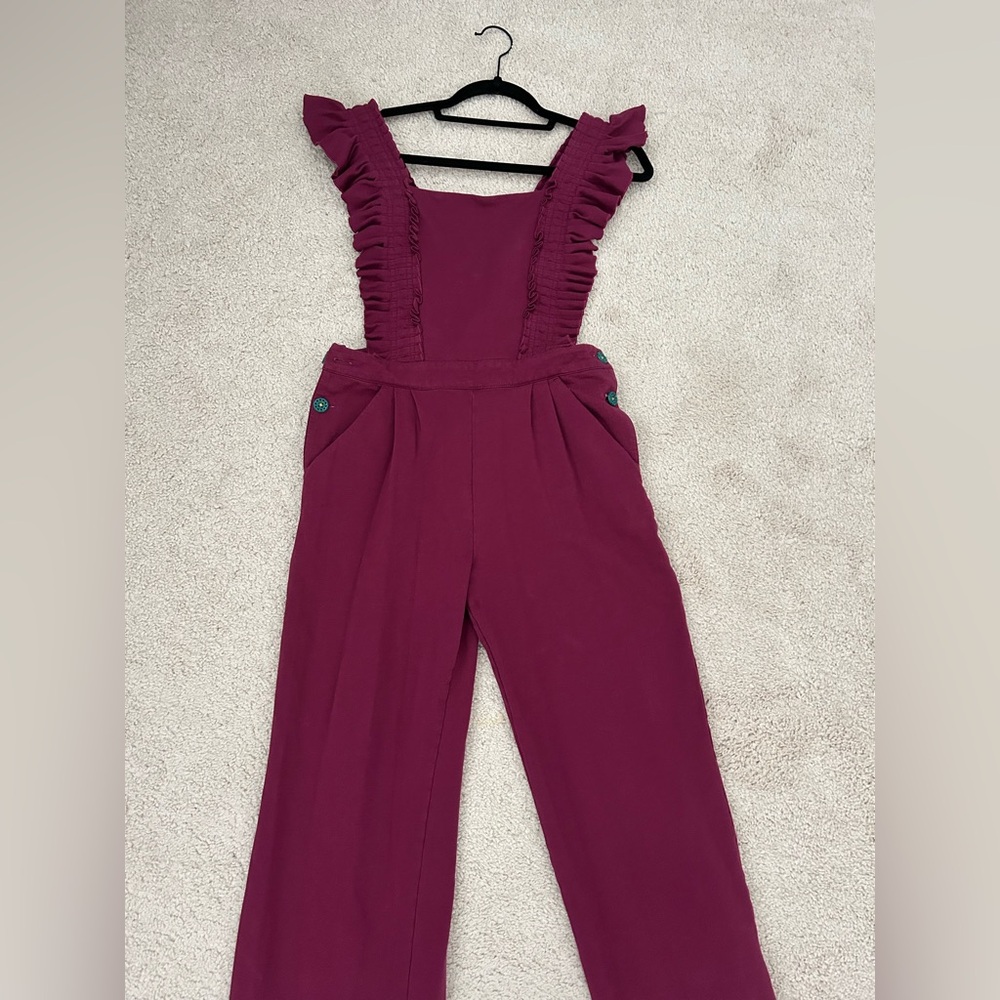 Matilda Jane Ruffled Plum Overalls